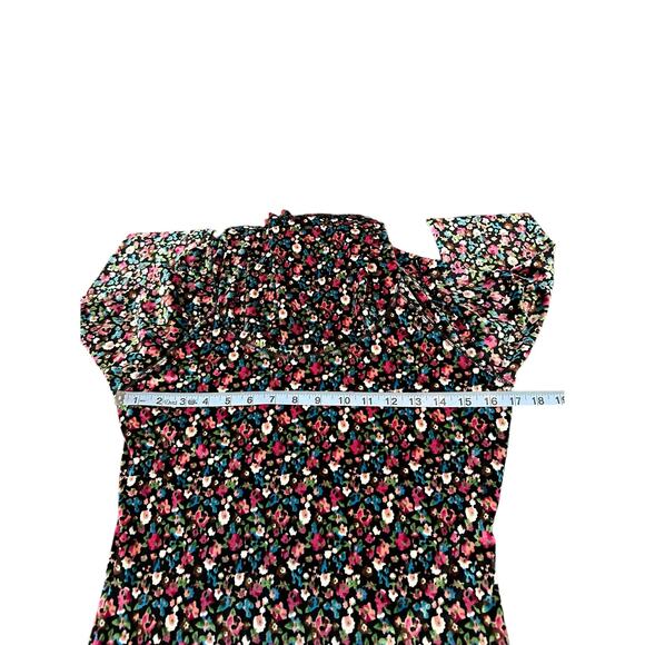 Betabrand Black Dark Floral Velvet Tunic Pullover Sweatshirt Hoodie Size Small - Picture 9 of 11